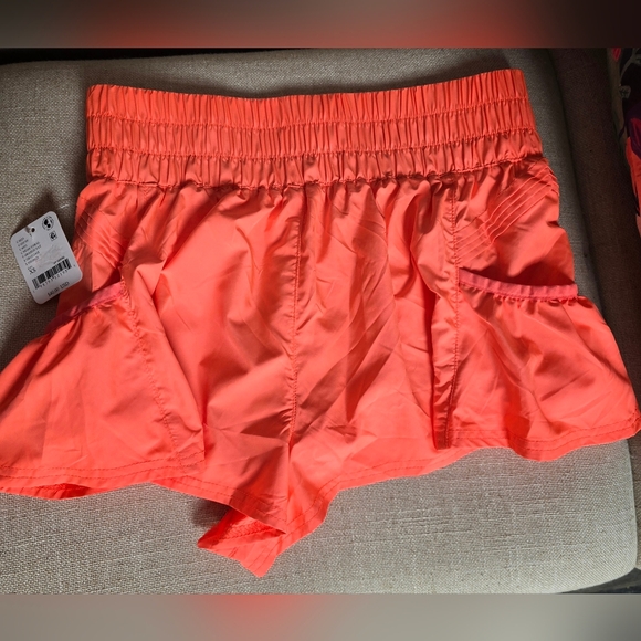 NWT FP Movement Get Your Flirt on Shorts in Neon Coral - Picture 6 of 8
